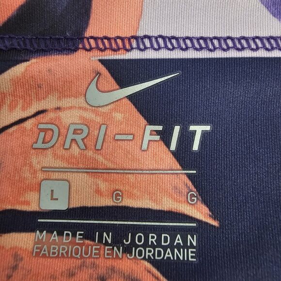 Nike Dri-Fit Womens Floral Print Cropped Leggings Sz Lg Performance Comfort W491 - Picture 8 of 11
